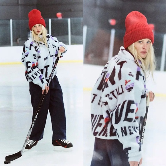 NWT Free People Hit The Slopes Printed Pullover Stand Out Never Still - Picture 2 of 6